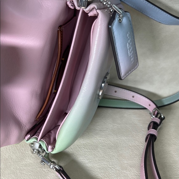 COACH Pillow Tabby 18 Ombre Napa Leather multi color mini crossbody bag - Picture 15 of 17
